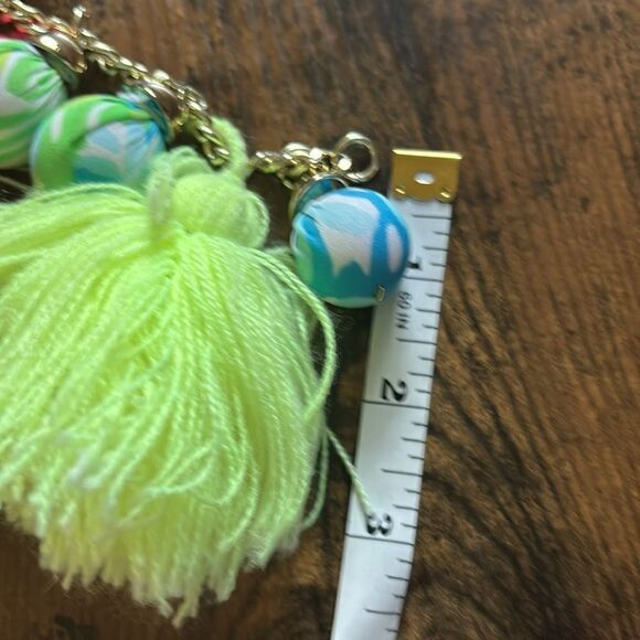 Lilly Pulitzer Boho Beach Resort Tassel Balls Bracelet Gold-Tone Hardware - Picture 7 of 7
